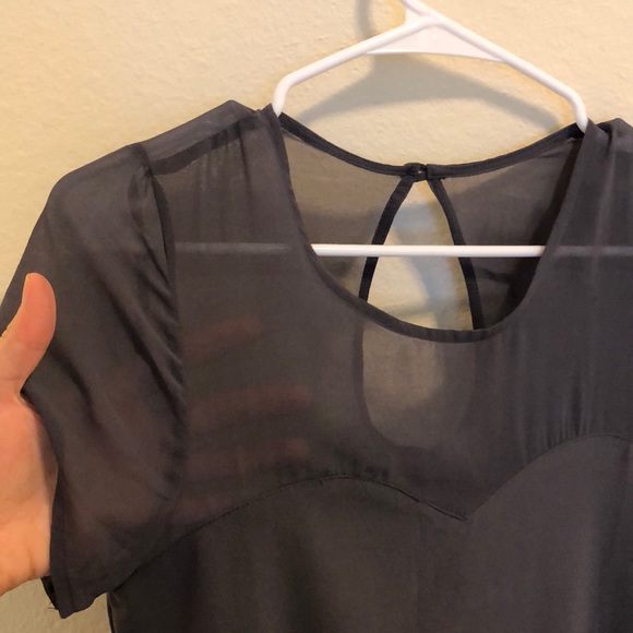 ‘For Joseph’ Grey Mesh Dress - Picture 2 of 5